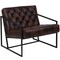Merrick Lane Vienna Modern Lounge Chair With Tufted Seating And Metal Frame